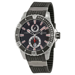 Ulysse Nardin Maxi Marine Diver Black Dial Black Rubber Mens Watch 263-10-3-92 263-10-3/92