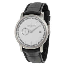 Vacheron Constantin Traditionelle Automatic Silver Dial Black Leather Mens Watch 87172000G-9301 87172/000g-9301