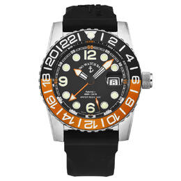 Zeno Airplane Diver World Time Automatic Black Dial Mens Watch 6349gmt-3-a15