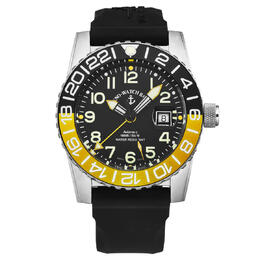 Zeno Airplane Diver World Time Automatic Black Dial Mens Watch 6349gmt-12-a1-9