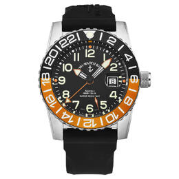 Zeno Airplane Diver World Time Automatic Black Dial Mens Watch 6349gmt-12-a15