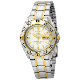 Seiko 5 Sports Automatic White Dial Mens Watch snzb24j1