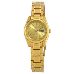 Seiko Series 5 Automatic Gold Dial Ladies Watch symk20