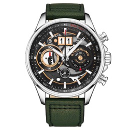 Stuhrling Original Aviator Black Dial Mens Watch M15539