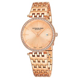 Stuhrling Original Symphony Rose Gold-tone Dial Ladies Watch, Model: M15335