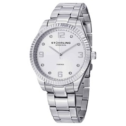 Stuhrling Symphony Diamond Silver-tone Dial Mens Watch m15353