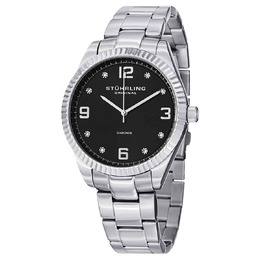Stuhrling Original Symphony Diamond Black Dial Mens Watch M15354