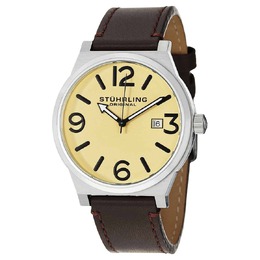 Stuhrling Original Aviator Series Mens Champagne Dial Watch M15279