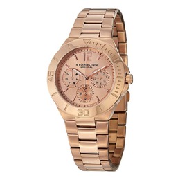 Stuhrling Aquadiver Rose Dial Ladies Watch m15305
