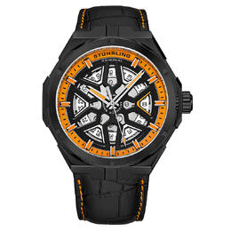 Stuhrling Original Legacy Automatic Orange Dial Mens Watch M13484