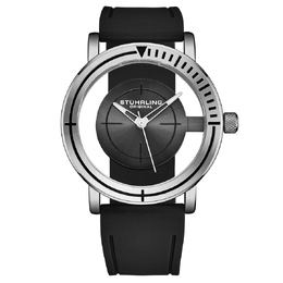 Stuhrling Original Aviator Quartz Grey Dial Mens Watch M16732