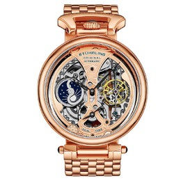 Stuhrling Original M15936 Legacy Series Mens Automatic Watch Rose Gold Dial