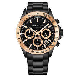 Stuhrling Monaco Black Dial Mens Watch m15806