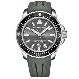 Stuhrling Original Aquadiver Quartz Grey Dial Mens Watch M13624