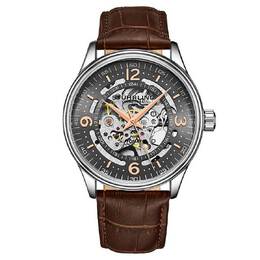 Stuhrling Original Automatic Mens Watch M15744, Grey Dial with Skeleton Centre