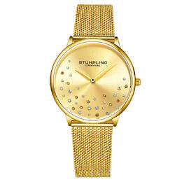 Stuhrling Original Symphony Quartz Gold Dial Ladies Watch - Model M16837
