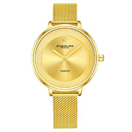 Stuhrling Original Symphony Quartz Gold Dial Ladies Watch M16841