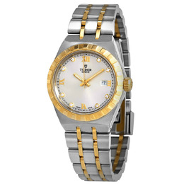 Tudor Royal Automatic Diamond Silver Dial 28 mm Ladies Watch m28303-0002