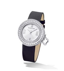 Van Cleef & Arpels and Arpels Charms Silver Dial 18kt White Gold Diamond Ladies Watch vcarm95400