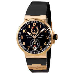Ulysse Nardin Marine Chronometer Automatic Blue Dial 18K Rose Gold Mens Watch 1186-126-3-62 1186-126-3/62