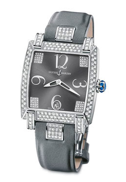 Ulysse Nardin Caprice Anthracite Grey Dial Satin Strap Automatic Ladies Watch 130-91ac-609