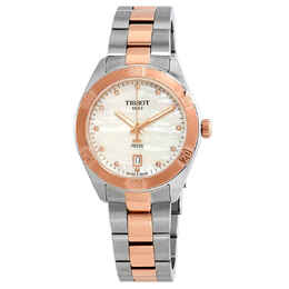 Tissot PR100 Diamond White Mother of Pearl Dial Ladies Watch t101.910.22.116.00