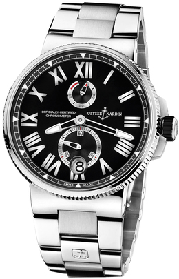 Ulysse Nardin Marine Black Dial Stainless Steel Automatic Mens Watch 1183-122-7m-42