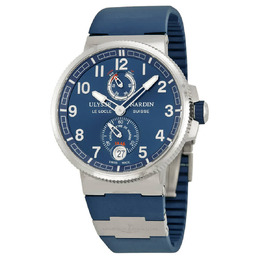 Ulysse Nardin Marine Automatic Blue Dial Blue Rubber Mens Watch 1183-126-3-63 1183-126-3/63