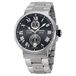 Ulysse Nardin Marine Chronometer Black Dial Mens Watch 1183-126-7M-42 1183-126-7m/42