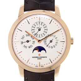 Vacheron Constantin Patrimony Perpetual Calendar Pink Gold Mens Watch 43175000r-9687