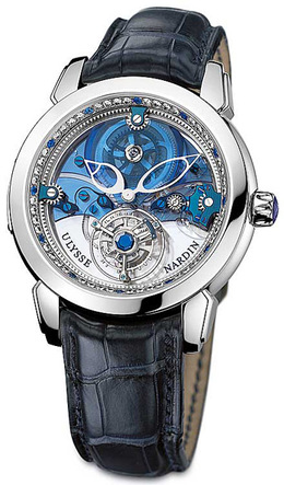 Ulysse Nardin Royal Blue Tourbillon Limited Edition Platinum Mens Watch 799-80