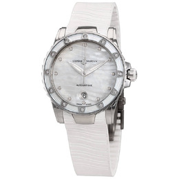 Ulysse Nardin Lady Marine Diver Mother of Pearl Dial Ladies Watch 8153-180E-3-10 8153-180e-3/10