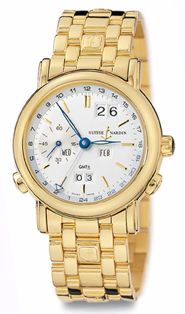 Ulysse Nardin Perpetual Silver Dial 18kt Yellow Gold Mens Watch 321-22-8