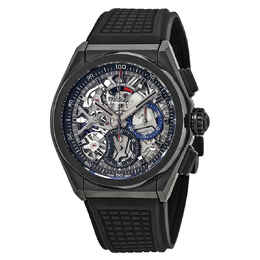 Zenith Defy El Primero 21 Skeleton Dial Automatic Mens Rubber Watch 49.9000.9004/78.r782