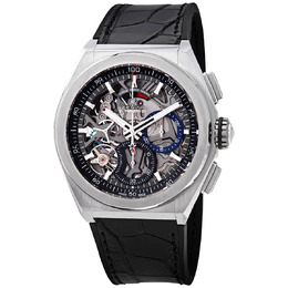Zenith Defy El Primero 21 Chronograph Automatic Black Skeletal Dial Titanium Mens Watch 95.9000.9004/78.r582
