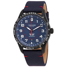 Victorinox Swiss Army Airboss Automatic Blue Dial Mens Watch 241998