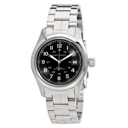 HAMILTON KHAKI FIELD AUTOMATIC BLACK DIAL MEN'S WATCH H70455133