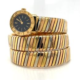 Pre-owned Bulgari Serpenti Tubogas Black Dial Ladies Watch bb 19 1t