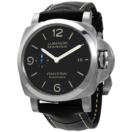 Pre-owned Panerai Luminor Marina 1950 Black Dial Mens Watch pam01312