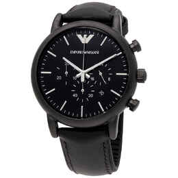Emporio Armani Mens Chronograph Luigi Black Dial Watch AR1970