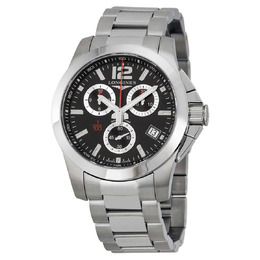 Longines Conquest Chronograph L37004566 Mens Black Dial Watch