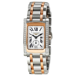 Longines DolceVita Diamond Stainless Steel and Rose Gold Ladies Watch l51555797