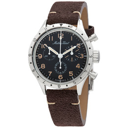 Mathey-Tissot Homage TYPE XX Chronograph Quartz Black Dial Mens Watch typexxchalno