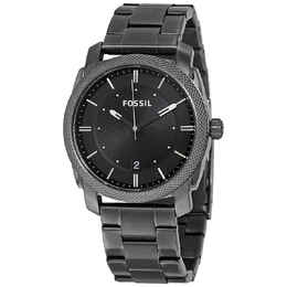 Fossil Machine Black Dial Smoke Ion-plated Mens Watch fs4774