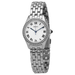 Seiko Classic Quartz White Dial Ladies Watch sur333