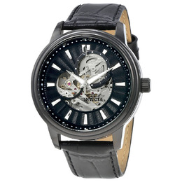 Invicta Vintage Automatic Black Skeleton Dial Mens Watch 22580