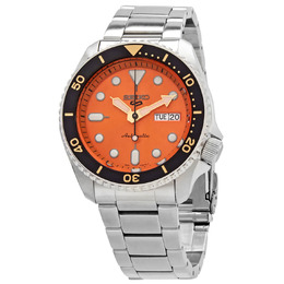 Seiko 5 Sports SRPD59K1 Mens Automatic Watch Orange Dial