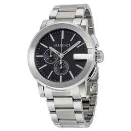 Gucci G-Chrono Black Dial Stainless Steel Mens Watch ya101204