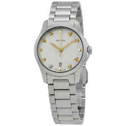 Gucci G-Timeless Silver Dial Stainless Steel Ladies Watch YA126572 ya126572a