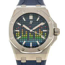 Audemars Piguet Royal Oak Offshore ''SELFWINDING - MUSIC EDITION'' Automatic Blue Dial Mens Watch 15600ti.oo.a343ca.01